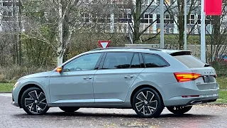 Skoda NEW Superb Sportline 2022 in4K Meteor Steel Grey 18 inch Vela Aero Walk around & detail inside