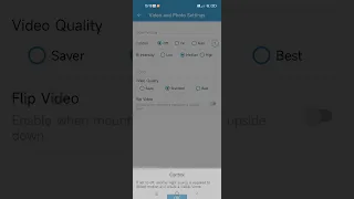 Blink App Night Vision settings (video and photo settings menu)