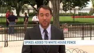 Spikes added to White House fence