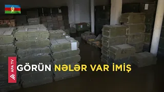 Qarabağda böyük silah-sursat anbarı tapıldı - APA TV