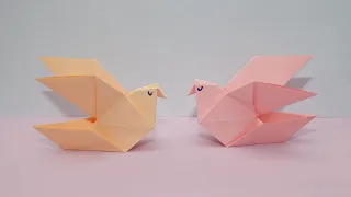 Красивый голубь оригами из бумаги -очень быстро и легко | Origami Dove