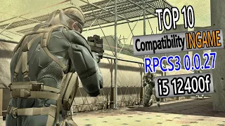 Top 10 RPCS3 Games Compatibility INGAME on Intel Core i5 12400f | 2023