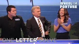 Wheel of Fortune: Amazing One-Letter Solve!