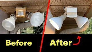 How To Install Or REPLACE A Motion Security Light!!