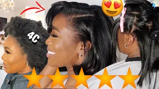 😳1 MILLION VIEWS👆🏽MUST WATCH! UNBELIEVABLE SILK PRESS TRANSFORMATION WILL BLOW YOUR MIND🤯 5 STAR