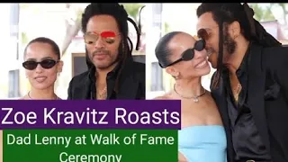 Zoë Kravitz Honors Dad Lenny with Hilarious Roast and Heartfelt Tribute at Walk of Fame Ceremony"