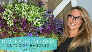 DIY Artificial Floral Outdoor Hanging Basket