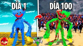 SOBREVIVÍ 100 DÍAS como ZOMBIE HUGGY WUGGY en GTA 5 !! (Huggy Wuggy mod)