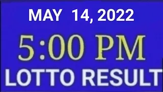LOTTO RESULT TODAY 2PM MAY 14 2022