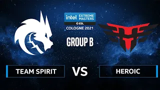 CS:GO - Team Spirit vs Heroic [Overpass] Map 1 - IEM Cologne 2021 - Group B