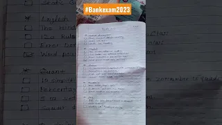 Bank exam 2023 to do list for banking aspirations.