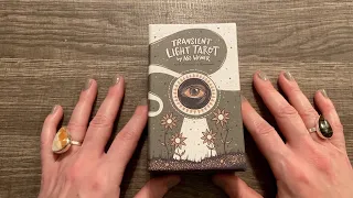 ASMR Unboxing | Transient Light Tarot | Whispered, tapping, card turning, page flipping