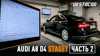 Audi A8 4,2d D4 Stage 1 замеры результатов.