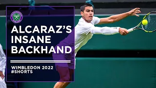 Alcaraz's Insane Wimbledon Backhand 🤯 #shorts