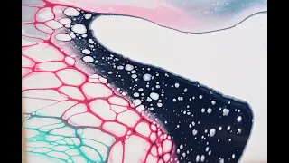 Как сделать СЕТКУ в технике жидкого акрила/Fluid Art.