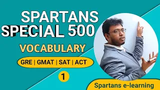 GRE Vocabulary from Spartans Notes [500 most important vocabulary for GRE | GMAT | SAT]