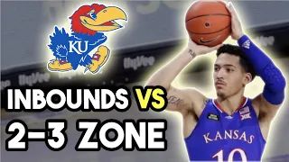 5 Kansas Baseline Inbounds Plays vs 2-3 Zone Defense