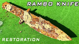 Restoration Abandoned Very Rusty Special Rambo Hunting Knife