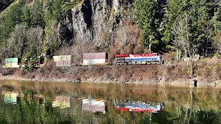 CN 3115 BC Rail Heritage Unit In British Columbia, Chasing Into The Canyon, Railroad Tunnel And More