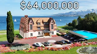 Touring a $64,000,000 LAKE GENEVA Mansion With a Private Marina!