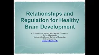 Early Childhood Healthy Brain Development: Relationships and Regulation