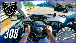 2020 Peugeot 308 II - POV Autobahn Top Speed Drive