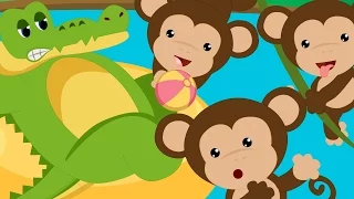 Five Little Monkeys Swinging In A Tree | Monkeys Swinging In A Tree Song | Nursery Rhyme With Lyrics