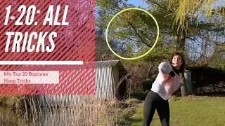 My Top 20 Hula Hoop Tricks for Beginners: 01-20 All tricks together in one video | Boost your flow!