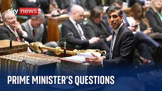 PMQs: PM Rishi Sunak faces questions from MPs in the House of Commons