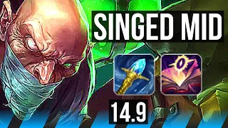 SINGED vs TALIYAH (MID) | 45k DMG, Rank 6 Singed, 11/4/18, Dominating | KR Grandmaster | 14.9