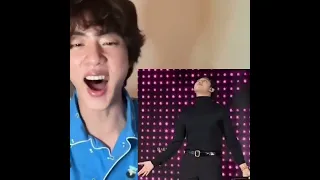 Jin reaction to RM SEXY performance/ RM - SEXY NUKIM live performance at W KOREA 🔥🥵 / DADDY NAMJOON
