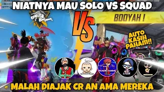 NIATNYA MAU SOLO VS SQUAD❗️EH MALAH DI AJAK CR AN SAMA BABAN, LIEE DAN LAINNYA. #freefire #dejetff