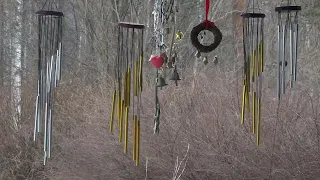 sound of wind bells snow sleets