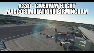 MSFS 2020 - *GIVEAWAY FLIGHT* - Macco Simulations Birmingham | A320 BIKF-EGBB | VATSIM & A320NX