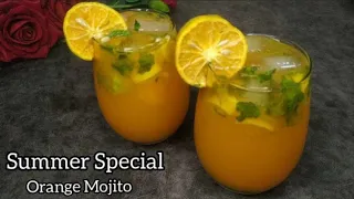 Orange Mojito | Summer Drinks | Mocktail | How to Make Orange Mojito at Home..