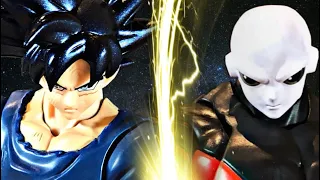 Ultra Instinct Goku VS Jiren (Dragon Ball Super) (DBZ Stop-Motion) (CAPTIONS ON)