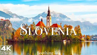 FLYING OVER SLOVENIA (4K UHD) - Relaxing Piano Music With Beautiful Natural Scenery For Deep Sleep