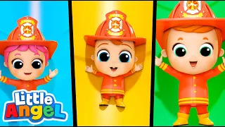 Let be Fire Fighters! | Job and Career Songs | Little Angel Nursery Rhymes for Kids