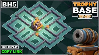 BEST Builder Hall 5 Base with REPLAY 2022!! COC BH5 Base COPY Link - Clash of Clans