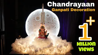 How to Make DIY Moon | Ganpati Decoration | Chandrayaan Theme🚀🌕