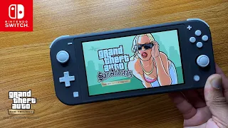 GTA San Andreas - The Definitive Edition Nintendo Switch Lite Gameplay