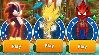 Sonic Dash - Movie Darkspine Sonic vs Super Sonic vs Spiderhog Mods - All 60 Characters Unlocked