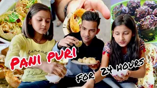Eating pani puri / gol-gappa for 24 hours challenge || aman dancer real challenge