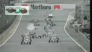F1 1993 Interlagos start + crash