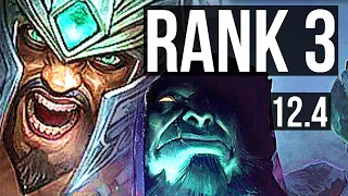 TRYNDAMERE vs YORICK (TOP) | Rank 1 Trynda, Rank 3, 70% winrate, 7 solo kills | TR Challenger | 12.4