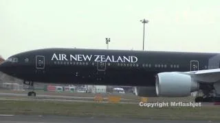 Air New Zealand (All Blacks livery) 777-300ER {ZK-OKQ} at London Heathrow Airport