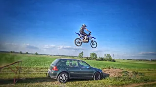 SKOCZYŁEM  CROSSEM NAD AUTEM/DIRT BIKE JUMP OVER CAR