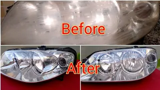 headlights restoration# comment renover ses optiques#تلميع الأضواء الأمامية للسيارة