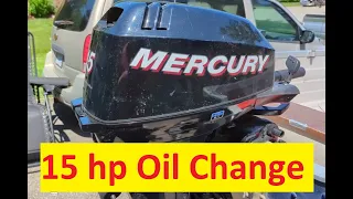 Easy Mercury Outboard 15 HP Oil Change