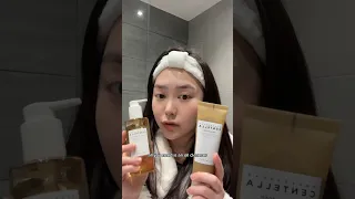 Double cleansing with SKIN1004 💛#skincaretips #doublecleansing #kbeauty #koreanskincare